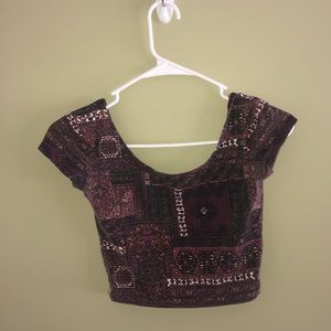 Maroon crop top